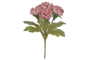 B. PEONIA C/ GLITTER X5 ROSA 33CM REF-29615010