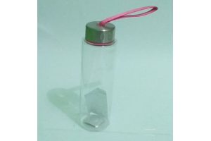 SQUEEZE TRANSPARENTE 450ML CORDAO ROSA REF-1750004A/ 2117/ 1523