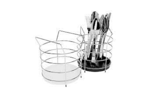 PORTA TALHERES ARAMADO C/F. PLASTICO BRANCO REF-622