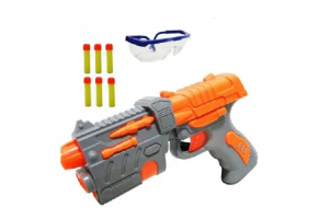 PISTOLA DE PLASTICO LANÇA DARDOS C/OCULOS REF-1052