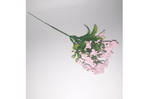 F-PICK GRASS PLT X5 ROSA CLARO 23CM FLORARTE REF-42614003