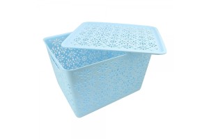 CESTA PLASTICA C/ TAMPA REF-2547