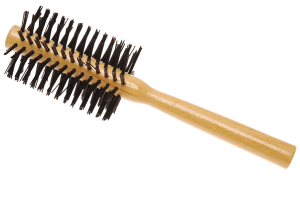 Escova redonda madeira cerda blister