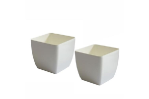 VASO PLT.QUADRADO BRANCO 8,5CM REF-34266001