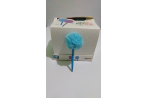 material escolar : CANETA CORPO METAL POMPOM REF-10153