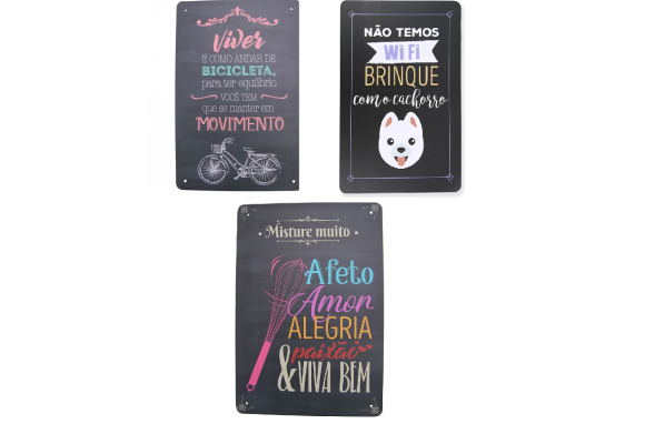 QUADRO DECORATIVO MDF 20X30CM REF-CK2297