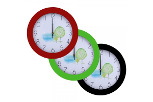 RELOGIO DE PAREDE FLORAL EM PLASTICO 32 REF-CK061