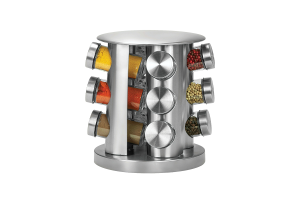 CONJ-PORTA CONDIMENTO C/SUPORTE INOX 12 PÇS REF-VDR5654-12