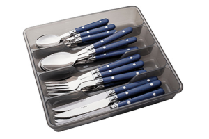 TALHERES REBITE 16 PÇS AZUL REF-FQR0498 AZ