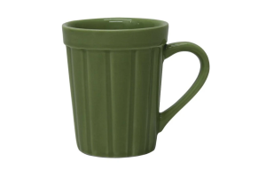 CANECA COPO 220ML CANELADA VERDE REF-51505