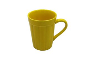 CANECA COPO 120ML CANELADA AMARELA REF-51513