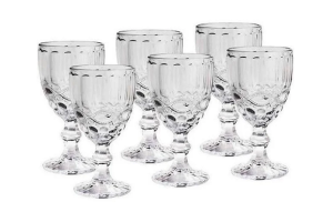 COPO DE VIDRO TRANSPARENTE 300ML 6PCS REF-SK20008