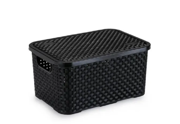 ORGANIZADOR RETANG RATTAN PRETO 18LTS REF-790