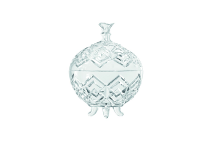 BOMBONIERE DE VIDRO SAMANTHA 850ML 17,8CM REF-13646