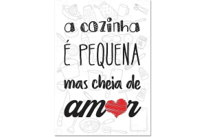 QUADRO DECORATIVO 39X28CM (A COZINHA E PEQUENA MAS CHEIA DE AMOR REF-QQPR004