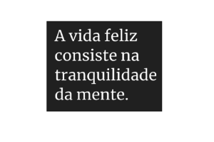 QUADRO DECORATIVOS 39X28CM (A VIDA FELIZ CONSISTA NA TRANQUILIDADE DA MENTE) REF-QQPR002