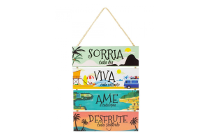 QUADRO DECORATIVOS 39X28CM (VIVA CADA DIA SORRIA CADA INSTANTE AME CADA MINUTO APROVEITE CADA SEGUNDO) REF-QQP005