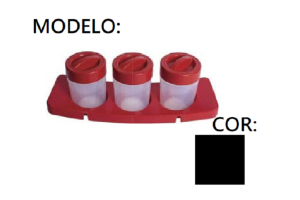 COMBO CONDIMENTO NA BASE C/03 PCS PRETO REF-16805