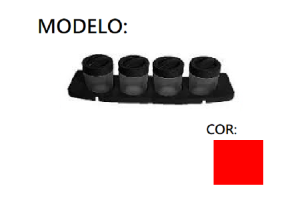 COMBO CONDIMENTO NA BASE C/04 PCS VERMELHO REF-16901