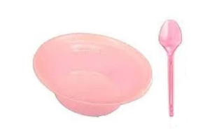 LANCHE FELIZ PAPINHA C/02PCS CUMBUCA/COLHER ROSA REF-07106