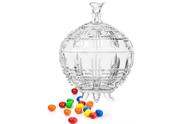 BOMBONIERE DE VIDRO ATHENA 850ML 17,8CM REF-13647