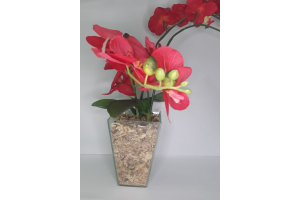 VASO FLOR DE VIDRO PRA DECORACAO REF-010