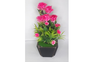 MINI VASO FLOR DE MADEIRA PRA DECORACAO REF-013