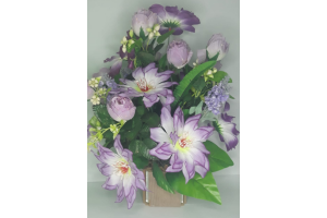 VASO FLOR MADEIRRA PRA DECORACAO 42CM REF-029