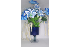 VASO FLOR DE VIDRO PRA DECORACAO 49CM REF-031