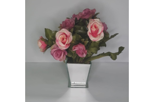 VASO FLOR DE VIDRO PRA DECORACAO 22CM REF-041