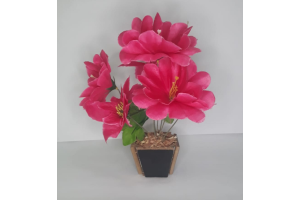 VASO FLOR DE MADEIRA PRA DECORACAO 27CM REF-042