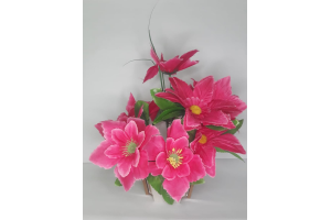 VASO FLOR DE MADEIRA PRA DECORACAO 33CM REF-043