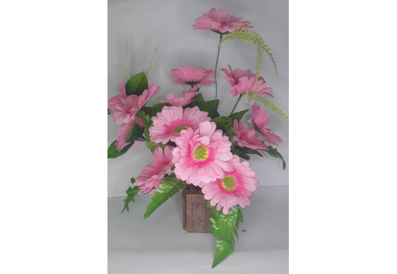 VASO FLOR DE MADEIRA PRA DECORACAO 44CM REF-044