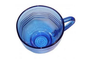 XICARA DE VIDRO AZUL GMB