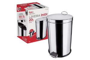 LIXEIRA INOX COM PEDAL 20 L REF-LIX2331 SUNGUIDER