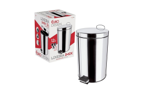 LIXEIRA INOX COM PEDAL 12L REF-LIX2348