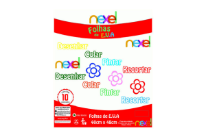 PLACA DE EVA GLITTER 40X48 BRANCO NEXEL