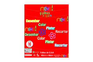 PLACA DE EVA LISO 40X48 1,5 VERMELHO NEXEL