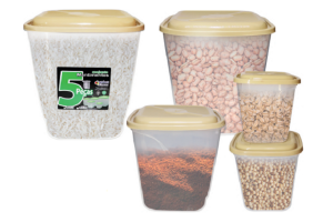 CONJ. MANTIMENTOS 5PÇS TRANSPARENTE REF-6653