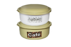 CONJ. POTE REDONDO 1440ML CAFE/AÇUCAR REF-6637