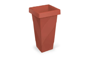 VASO ELEGANCE QUADRADO 25L TERRACOTA REF-6873