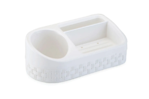 PORTA DETERGENTE RATTAN C/BASE BRANCO REF-133/B