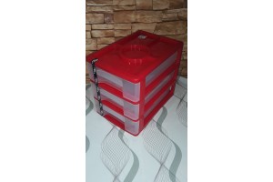 ORGANIZADOR NEW C/03 GAVETAS 35X25X33 CM COLLOR REF-224
