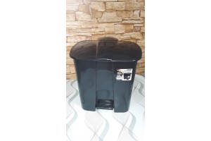 LIXEIRA RETANGULAR BLACK 14LTS C/ PEDAL REF-427