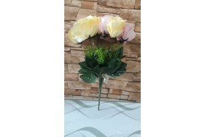 B. ROSA CETIM X12 ROSA AMARELO 32CM REF-42222006