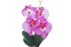 H. ORQUIDEA PHALAENOPSIS C/ FOLHA CETIM X4 BEAUTY 33CM REF-10209003