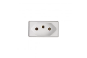 TOMADA SLIM 2P+T 10A-250V REF-110