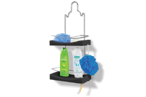 PORTA SHAMPOO DUPLO PRETO REF-349-7 NIQUELART