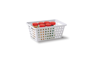 CESTA NR 2 CROMO COLOR BRANCO REF-356-4 NIQUELART