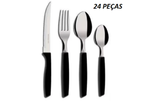 JGB DE TALHERES 24PC CB PRETO REF-20224/5